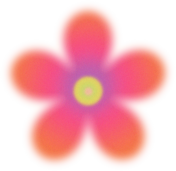 Buildable Abstract Glowing Gradient Aura 5-Petal Flower