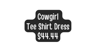 Cowgirl Tee Shirt Dress 44 44