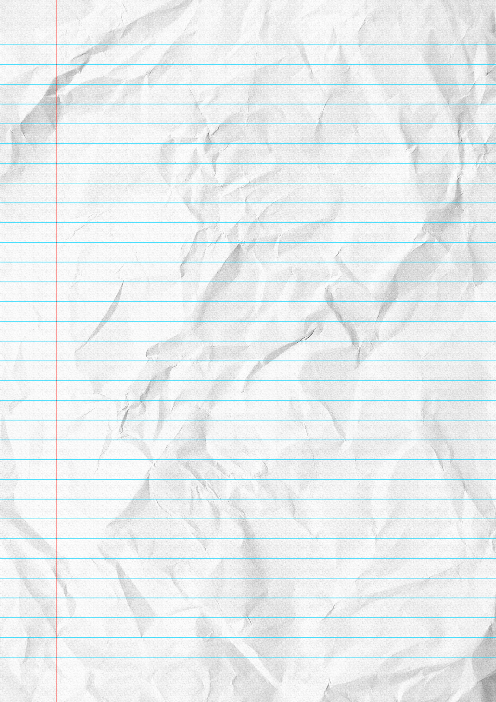 White crumpled lines paper school background.